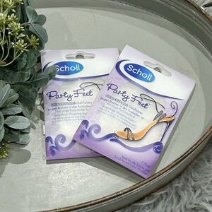 Scholl Party Feet Heel Cushions 2 Pair Bundle Protect Against Pressure Non-Slip